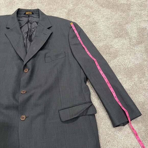 Brooks Brother 346 Stretch Men's Sports Jacket Grey Wool Size 48R - Picture 9 of 9